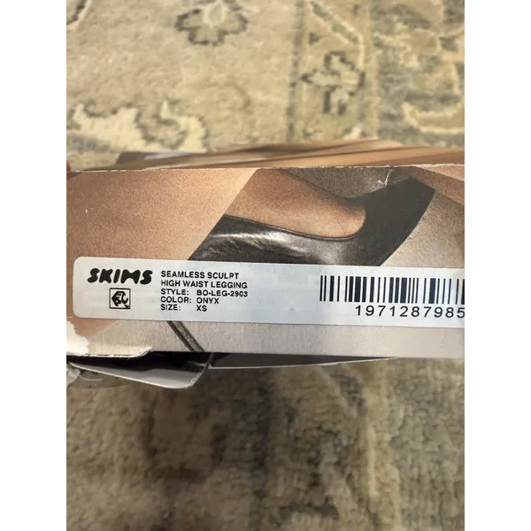 Skims SEAMLESS SCULPT HIGH WAIST LEGGING Onyx Black Sz XS NIB - Image 3