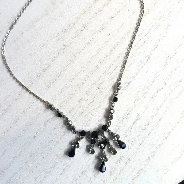 BLV Belle La Vie Black Crystal Chandelier Necklace - Image 4