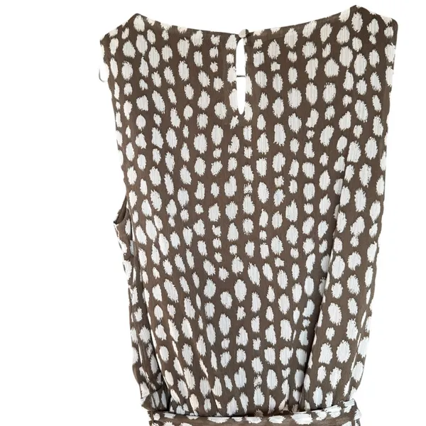 MSK‎ 90's Brown and White Dress Sz 6 - Image 6