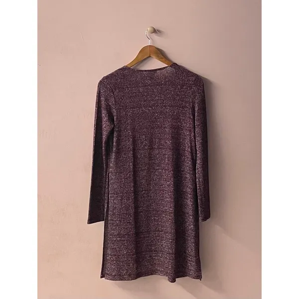 Wet Seal Burgundy Marled Lightweight Knit Open Front Cardigan Size M GUC - Image 2
