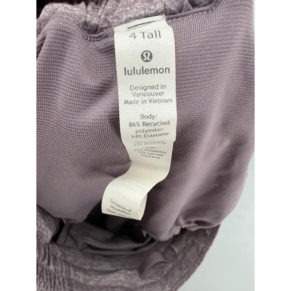 lululemon Womens Tracker Short V Heathered Dusty Mauve Athletic Running 4 Tall - Image 4