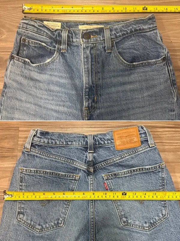Levi’s Premium 70s High Slim Straight Jeans 27 Sonoma Case Medium Wash $108 - Image 7