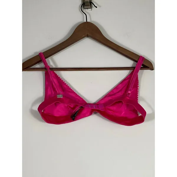 For Love & Lemons Hot Pink Satin Studded Bralette – Size S - Image 5