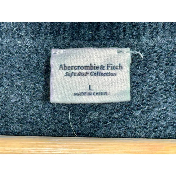 Abercrombie & Fitch Soft AF Black Button Front Long Sleeve Cardigan Sweater Sz L - Image 3