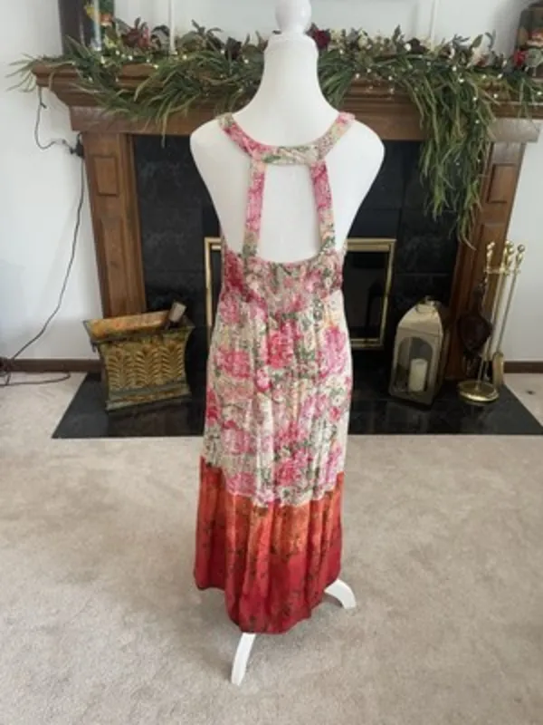 Angie High Low Dress Womens L Pink Festival‎ Brunch Resort Coastal Cruise Beach - Image 6