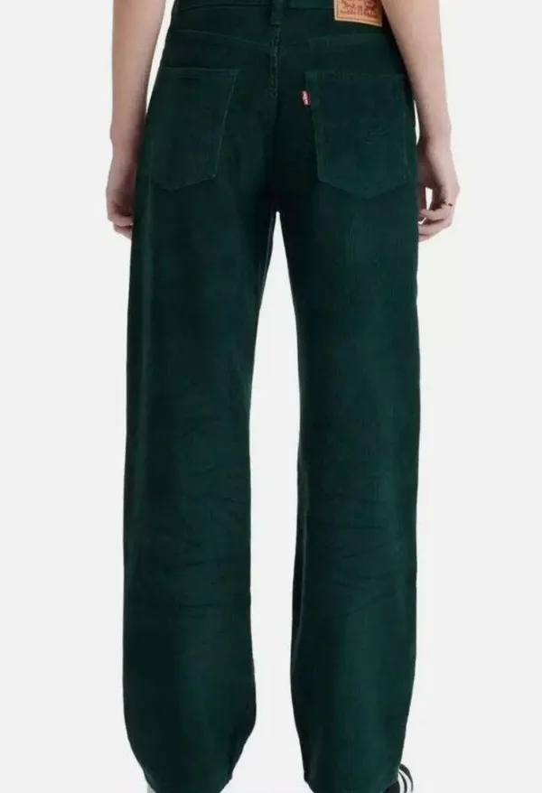 NWT Levis Womens Mid Rise 94 Baggy Corduroy Jeans Pants Green 26 - Image 4