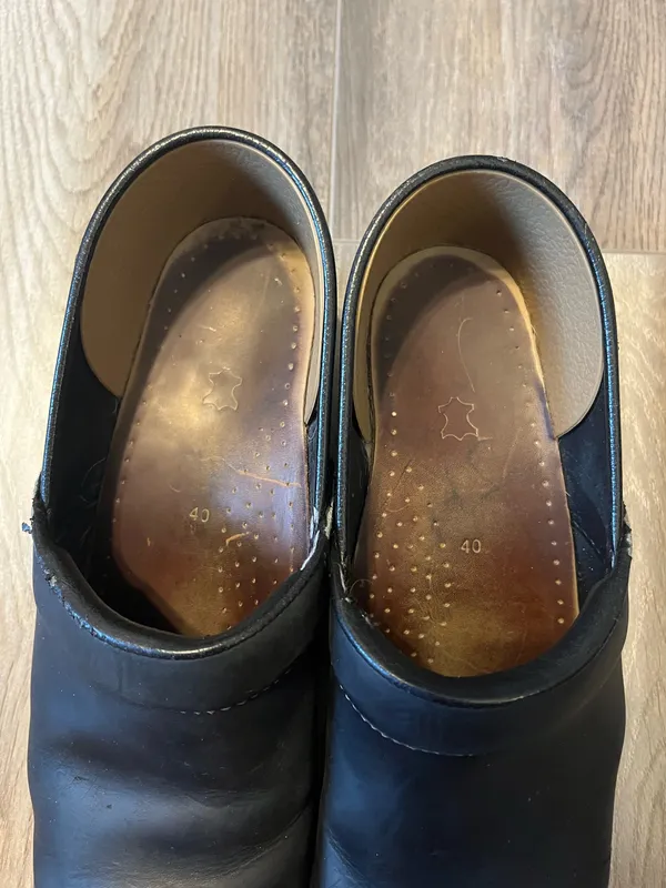 Dansko Professional Black Oiled Leather Clogs - Image 3