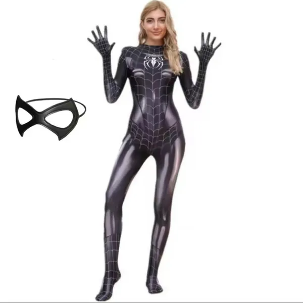 Spider Man Woman Two Piece Halloween Bodysuit Costume - Image 2