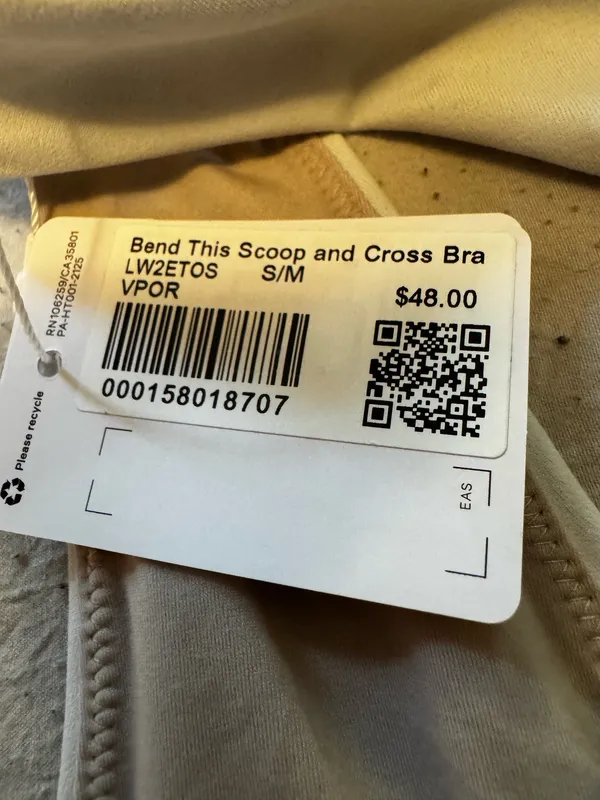 Lululemon Bend This Scoop & Bra Cross Light Support White S/M - Image 5