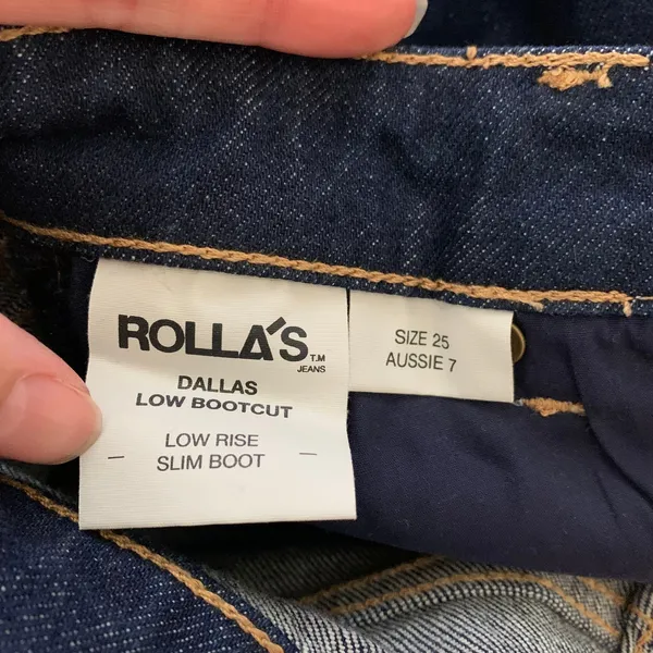 Rollas Dallas Low Bootcut Slim Boot Womens Size 25 Blue - Image 14