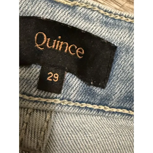 Quince‎ Women's Bella Stretch Wide Leg Jeans Frosted Blue Size 29 X 25 - Image 8
