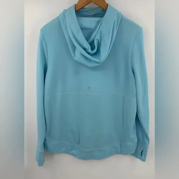Sweaty Betty Galvanise running cowl neck sky blue hoodie women’s M performance - Image 4