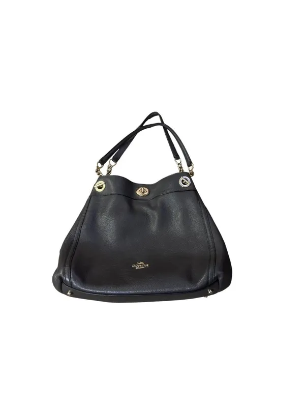 Coach Turnlock Edie Shoulder Bag Oxblood Pebble Leather Style 36855 Used - Image 14