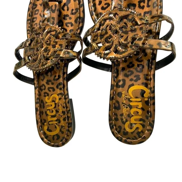 Circus by Sam Edelman Cherri Cheetah Leopard Animal Print Thong Sandals Size 9.5 - Image 6