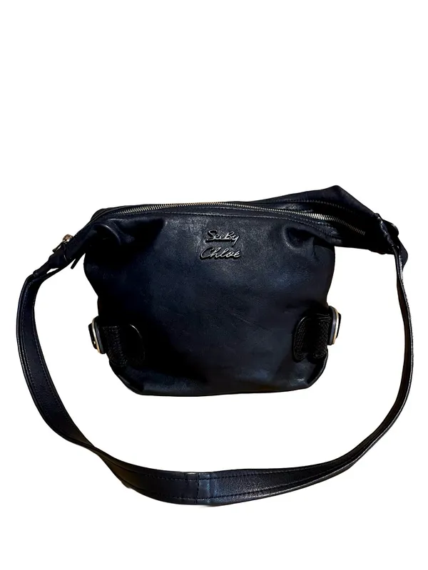See By Chloe Black Leather Slouchy Shoulder Bag - Image 3