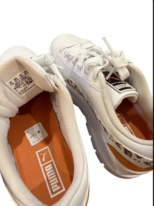 PUMA Mayze Roar Platform Sneakers Shoes White 7 Women's, Size 5.5 Girl's - Image 9