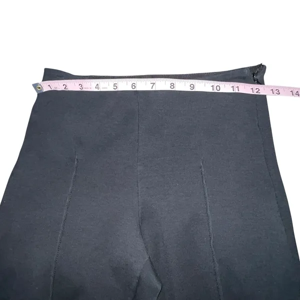 Everlane Dream Kick Flare Pants Black Organic Cotton Modal Side Zip‎ Size Medium - Image 5