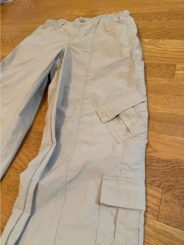 Miss Love Parachute cargo pants in beige size M - Image 6