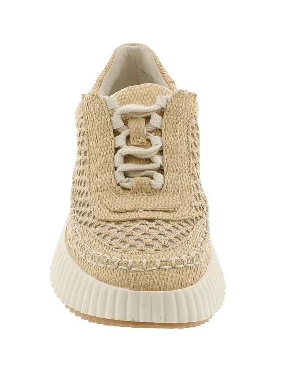 Dolce Vita Womens Dannis Platform Sneakers Shoes Beige Knit Lace Up Size 8.5 - Image 4