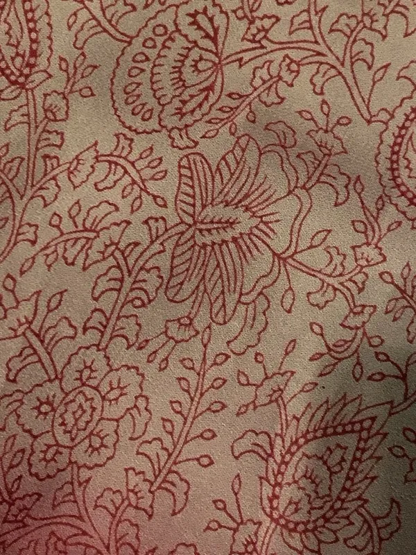 Soft Surroundings skirt Boho Tan Red Embroidered Sequins Peasant Flowy Maxi M - Image 4
