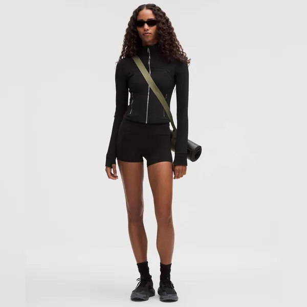 NWT Lululemon Define Cropped Jacket *Nulu - Black / Mirror Silver - 2 - Image 4