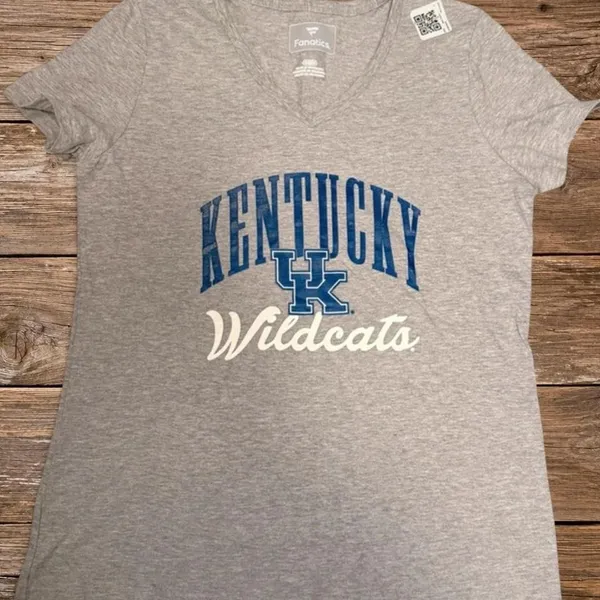 Kentucky Wildcats Fanatics V Neck T Shirt Gray Blue College Game Day NWT M - Image 2