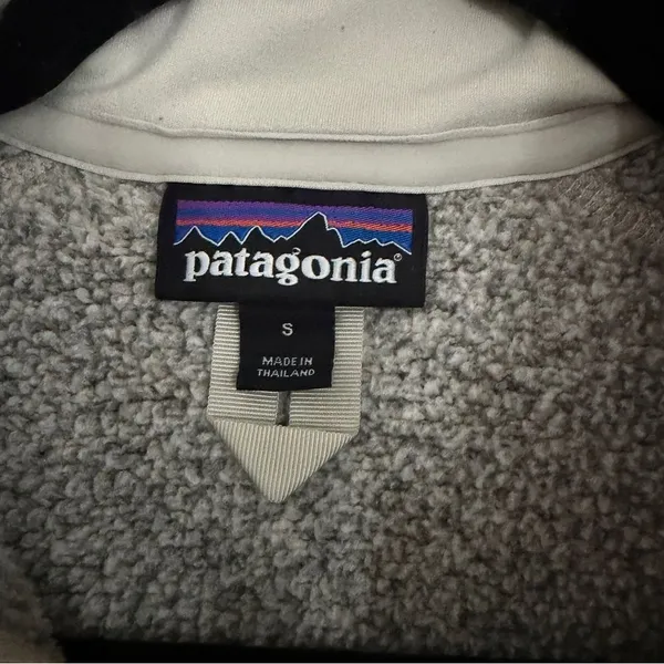 Patagonia Women’s Better Sweater Quarter Zip Pullover Pelican Beige Size S - Image 4
