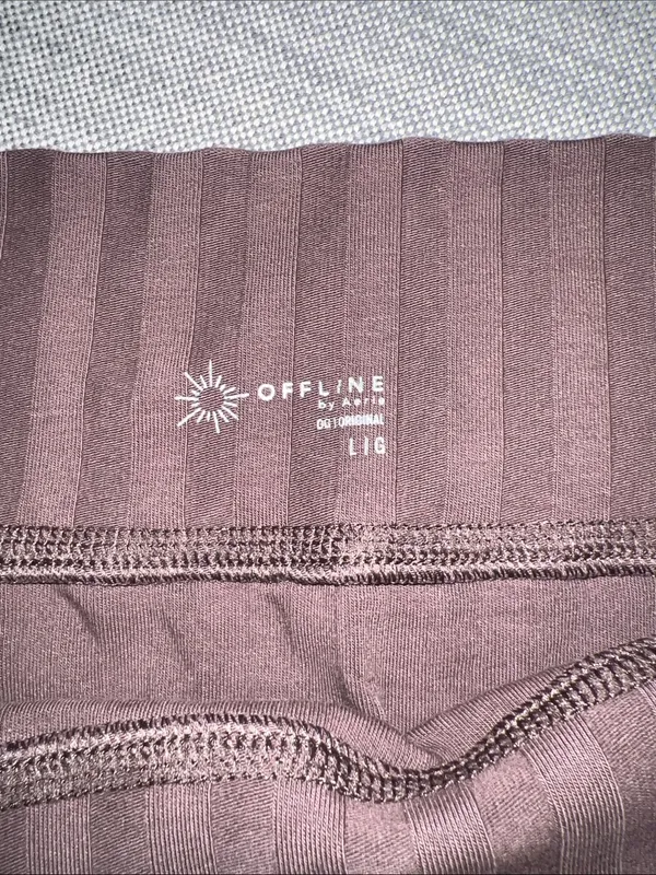 Aerie Ribbed Mini Skirt in Dark Brown offline large stretch casual neutral - Image 2