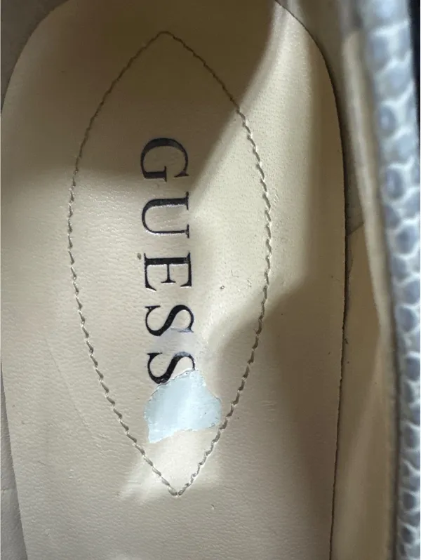 Guess Stiletto Heels in Chic Silver Snake Print - 4.5" Heel - Image 7