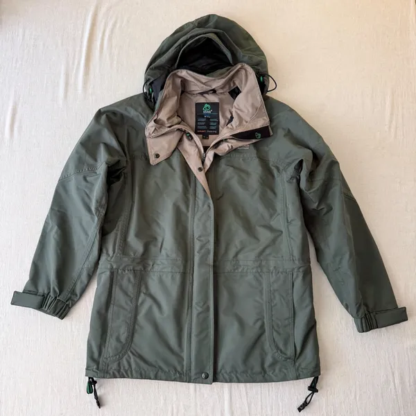 Craghoppers AquaDry Waterproof Hooded Rain Jacket Womens US 8 Olive Green - Image 2