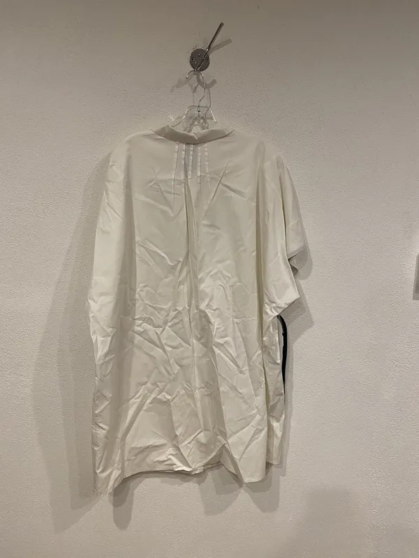 Longdeng Button Up Tunic Shirt Womens Large White Collared Graphic Print Top - Image 5