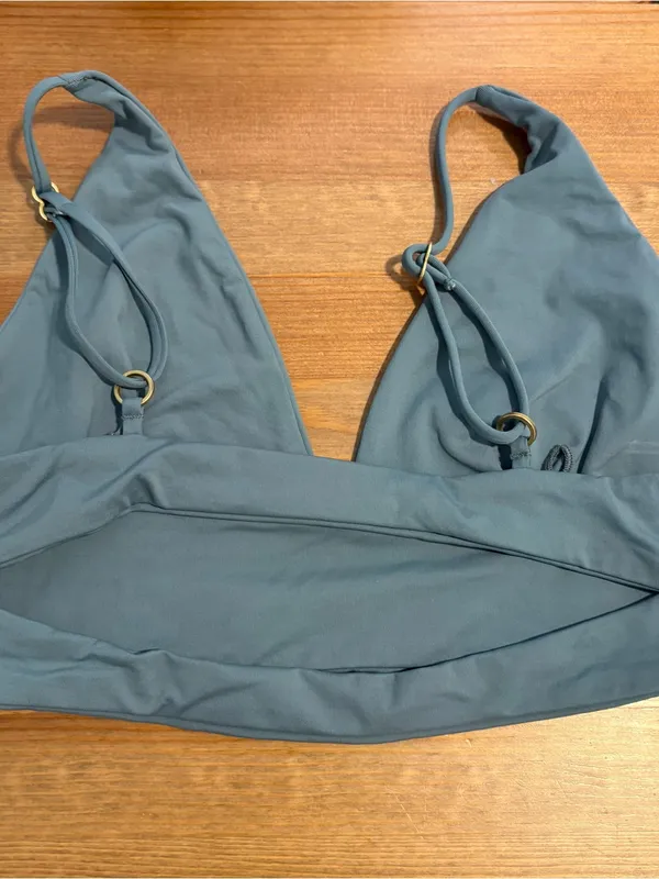 L Space Bikini Top Blue Gray Tank Size Medium - Image 4