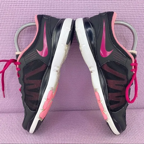 Nike Flex Trainer 2 TR2 Women's Running Shoes Black‎ Pink Size 8 511332-015 - Image 4