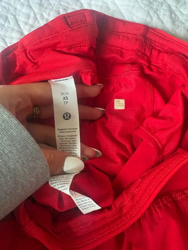 Red Lululemon Shorts Fast and Free - Image 3