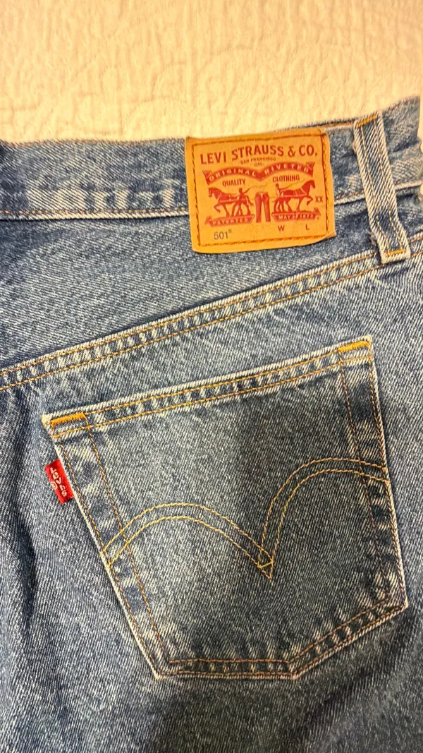 Levi's Blue Denim Jean Shorts - Image 5