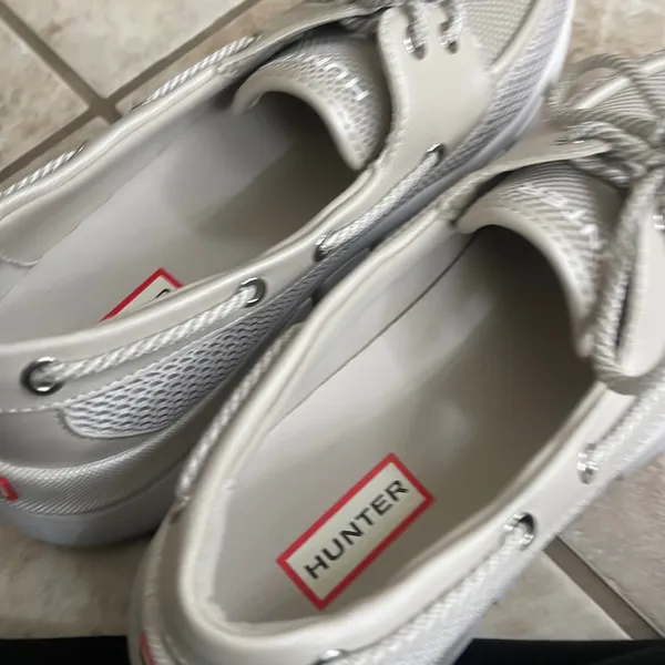 Hunter‎ sasa Original Mesh Boat Shoe Sneakers Beige White Womens Size 9M EUC - Image 6