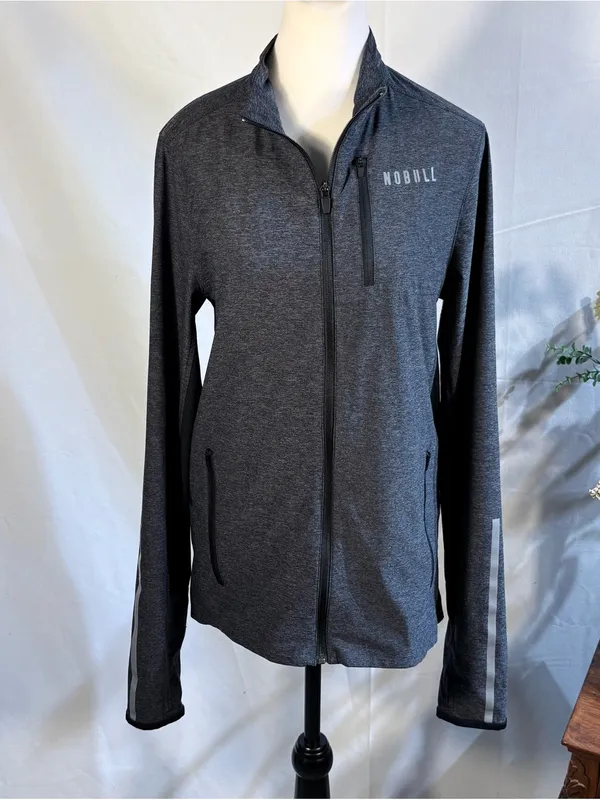☀️NOBULL Women's Full Zip Performance Training
Running Jacket Charcoal Gray~M🧡 - Image 3