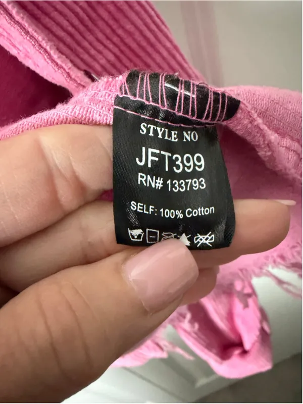 POL Pink Corduroy Raw Hem Jacket Size L EUC - Image 10