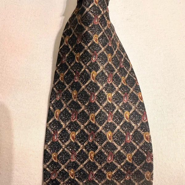 Bugatti Mens Tie Grey & Mauve Paisley Necktie Silk Office Party - Image 4
