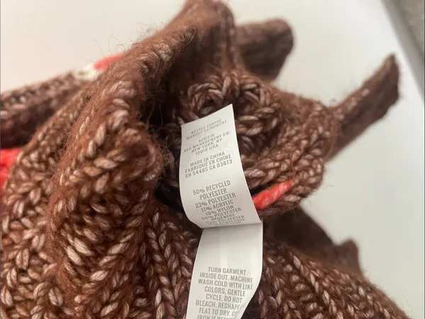 Aerie Offline Sunwashed Chunky Striped Scoop Neck Oversized Sweater Sz SMALL - Image 7