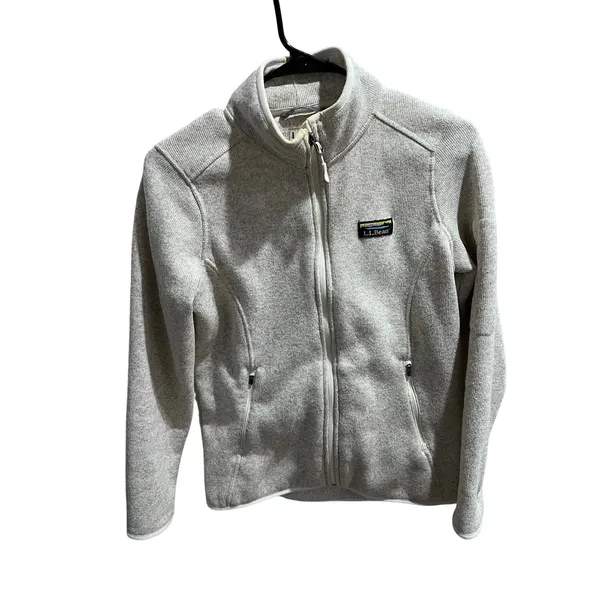 L.L.Bean Women’s Fleece Jacket Small Gray Full Zip Outdoor Casual - Image 11