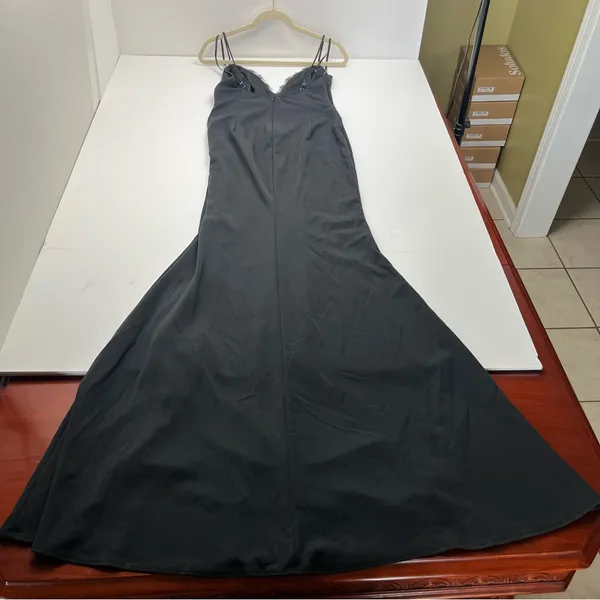 Katie May Black Plunge Low Back Saylor Gown Maxi Dress Womens Size Small‎ NEW - Image 15
