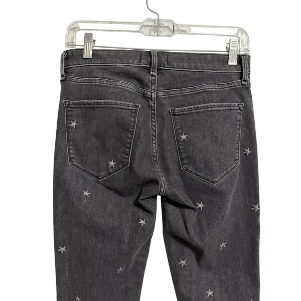 Abercrombie Fitch‎ Womens Super Skinny Ankle Jeans Black Star Print Size 27 - Image 6
