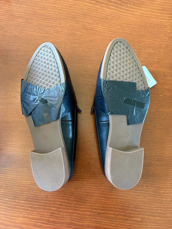 Aerosoles Black Leather Mules Women’s 10 W - Image 4