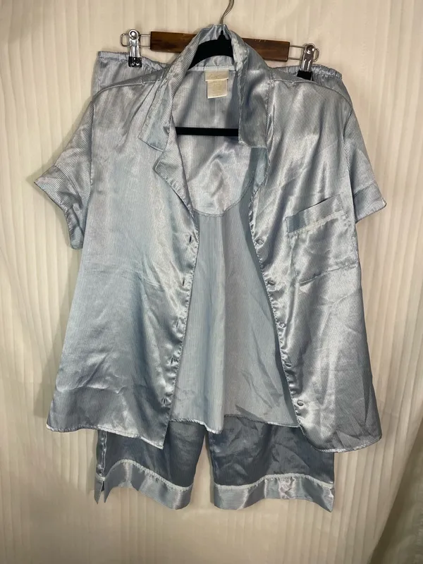 Secret Treasures Light Blue Satin Pajama Set - Image 2