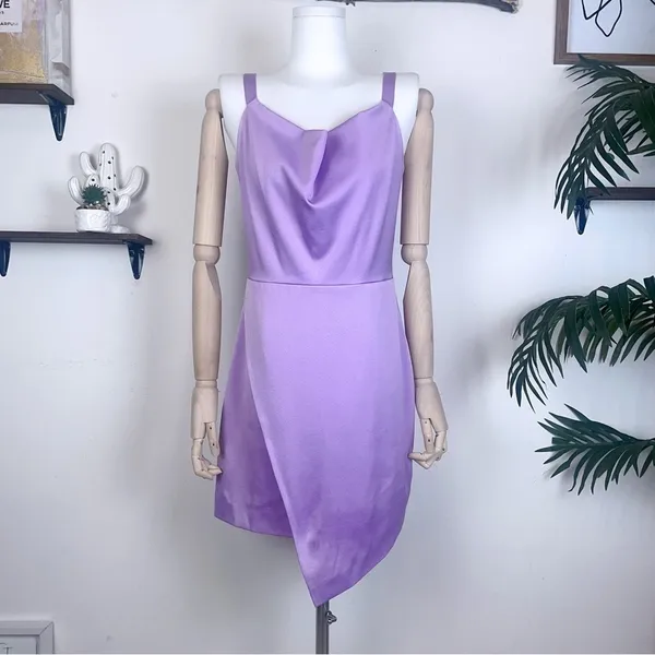 Elliatt Katherine Draped Mini Dress - Lilac Size Small NWT - Image 3