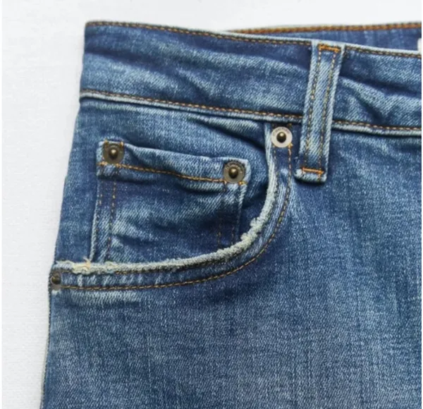 Denim Pencil Skirt - Image 8
