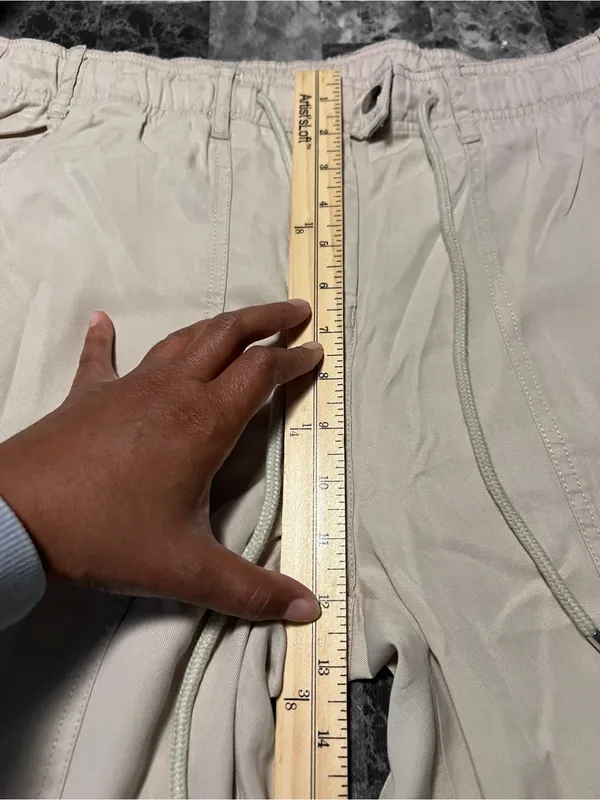 Quince Vintage Wash Tencel Women's Cargo Drawstring Pants Cream Size‎ L - Image 12