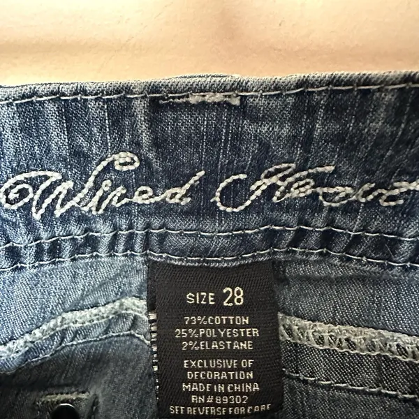 Wilfred Heart Jeans Women’s 28 X 31 Bootcut Western Rodeo Embroidered Retro Y2K - Image 2