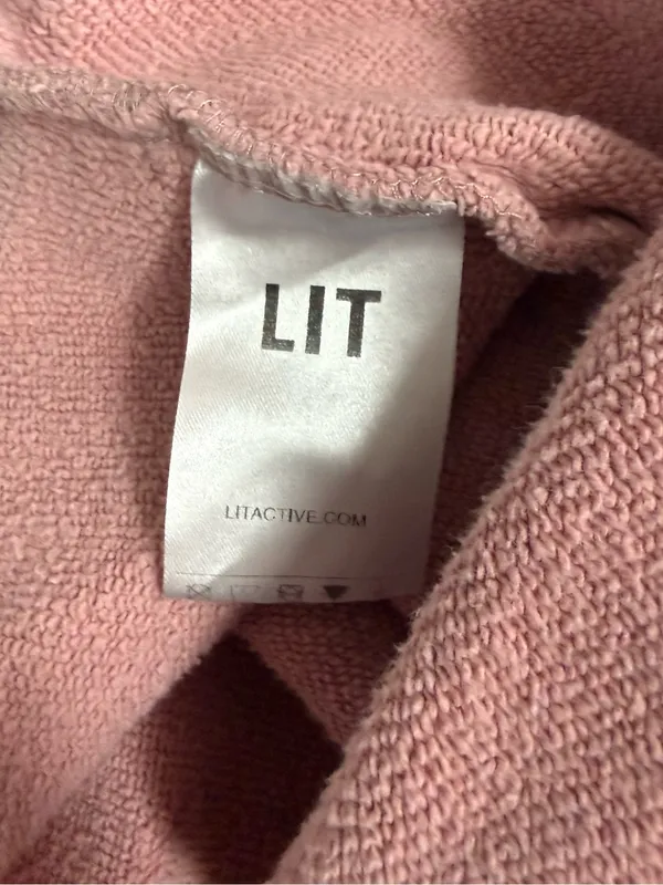 LIT Active Blush Pink Funnel Neck Sweatshirt Pullover XL - Image 5